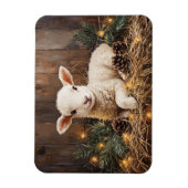 キュートなクリスマス素朴ラム絵を描ズ マグネット (縦)