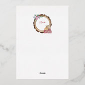 キュートなクリスマス素朴子猫の木枠金ゴールド 箔シーズンカード (裏面)