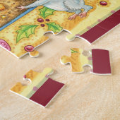 キュートなクリスマス運ネズミのフルーツ菓子 ジグソーパズル (側面)