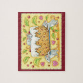 キュートなクリスマス運ネズミのフルーツ菓子 ジグソーパズル (縦)