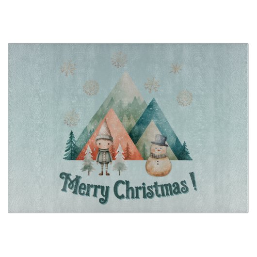 キュートなクリスマス飾り板 カッティングボード (正面)