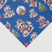 キュートなクリスマス・アライグマ贈り物スノードーム(青) 薄葉紙 (詳細)