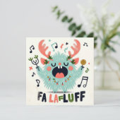 キュートなクリスマス・キャロラー "fa la fluff" シーズンカード (スタンド正面)