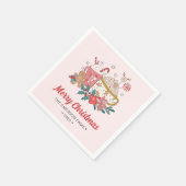 キュートなクリスマス スタンダードカクテルナプキン (角)