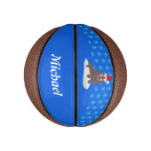 キュートなクリスマス・セイウチと雪片 ミニバスケットボール (縦)