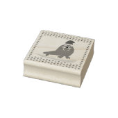 キュートなクリスマス・セイウチと雪片 ラバースタンプ (スタンプ)