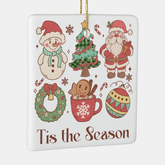 キュートなクリスマス セラミックオーナメント (右)
