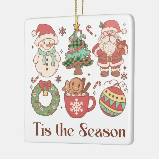 キュートなクリスマス セラミックオーナメント (左)