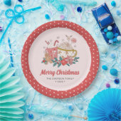 キュートなクリスマス ペーパープレート (パーティー)