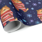 キュートなクリスマス・新年タイガーラッピング紙 ラッピングペーパー (ロールコーナー)