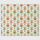 キュートなクリスマス・新年タイガーラッピング紙 ラッピングペーパー (フラット)