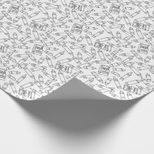 キュートなクレヨン独自の白黒パターン