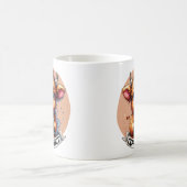 キュートなクロウコーヒー中毒 コーヒーマグカップ (中央)