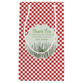 キュートなグラスバッフテーマ誕生日パーティーのお願い スモールペーパーバッグ