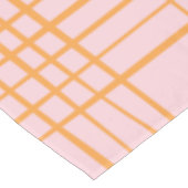 キュートなグリッド線パターンパステルピンクとオレンジ テーブルクロス (アングル)