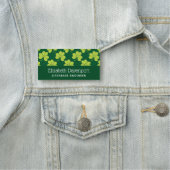 キュートなグリーンクローバー模様 名札 (インサイチュ)