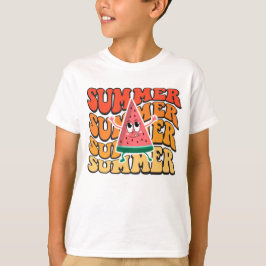 キュートなグルービーレトロ夏スイカパーティー Tシャツ
