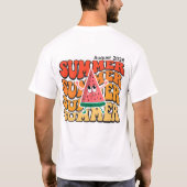 キュートなグルービーレトロ夏スイカパーティー Tシャツ (裏面)