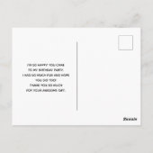 キュートなグレイ恐竜のおもちゃ水彩色ありがとう ポストカード (裏面)