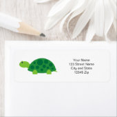 キュートなグレネータートルベビーシャワー差出人住所ラベル ラベル (インサイチュ)