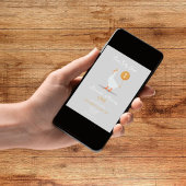 キュートなグレーと黄色間抜けのガチョウの誕生日 招待状