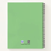 キュートなグレーの白猫ノート ノートブック (裏面)