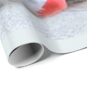 キュートなグレータブビーキャットとクリスマスハットクリスマス ラッピングペーパー (ロールコーナー)