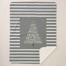 キュートなグレー/クリスマスの白い精神 シェルパブランケット