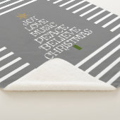 キュートなグレー/クリスマスの白い精神 シェルパブランケット (3/4)