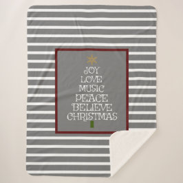 キュートなグレー/クリスマスの白い精神 シェルパブランケット