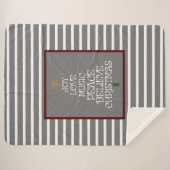 キュートなグレー/クリスマスの白い精神 シェルパブランケット (正面(横))