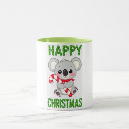 キュートなコアラのクリスマス マグカップ (中央)