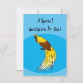 キュートなコウテンチョウのイラスト 招待状 (裏面)