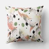 キュートなコカトゥーとハートトロピカル クッション (裏面)