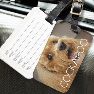 キュートなコカプー 犬 ペット 動物 愛犬家 旅行 ラゲッジタグ