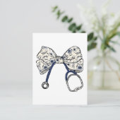 キュートなコケッティーボウ 看護師 ナース 案内ポストカード (スタンド正面)