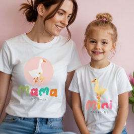 キュートなコケッティ ピンク ママ ゴース ベイビー シャワー Tシャツ