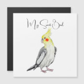 キュートなコックティエルウォーター色のオウム。 (正面/裏面)