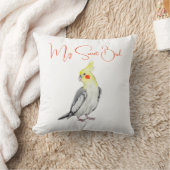 キュートなコックティエルウォーター色のオウム。 クッション (ブランケット)