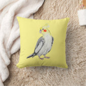 キュートなコックティエルウォーター色のオウム。 クッション (ブランケット)