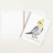 キュートなコックティエルウォーター色のオウム。 プランナー手帳 (ディスプレー)