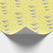 キュートなコックティエルウォーター色のオウム。 ラッピングペーパー (角)