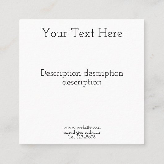 キュートなコテージコアカエルとマッシュルームビニールシール スクエア名刺 (裏面)