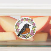 キュートなコネチカットの鳥とミラビリス ラベル (貼付)