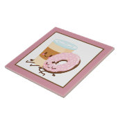 キュートなコーヒードーナツのデッキキッチンのセラミックタイル タイル (側面)