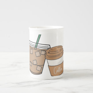キュートなコーヒー好きペーパカップ | アイス＆ホットコーヒードリンク ボーンチャイナマグカップ