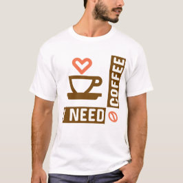 キュートなコーヒー好き カフェイン中毒 ブロック引用 Tシャツ