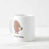 キュートなコーヒー豆のキャラクター コーヒーマグカップ (正面左)
