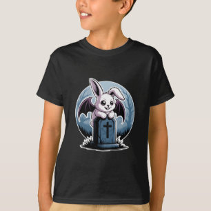 キュートなゴシック様式の吸血鬼バニーかわいいハロウィーン Tシャツ