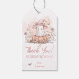 キュートなゴーストの誕生日感謝 ギフトタグ